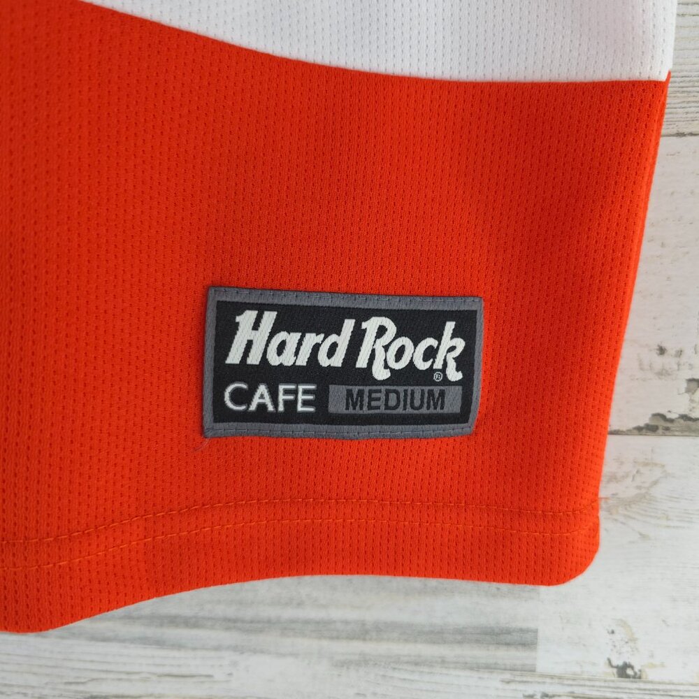 VINTAGE 90s HARD ROCK CAFE PHILADELPHIA MENS SIZE MEDIUM V NECK SHORT SLEEVE - Picture 8 of 11